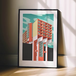 PALLASSEUM - Sozialpalast - Jürgen Sawade - Wall Art - Architecture Poster - Art Print - Architecture Print -Berlin Architecture -Schöneberg