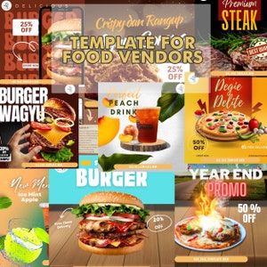 Food Vendor Instagram templates.