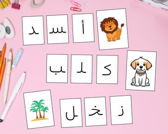 Alphabet Arabe Cartes de lecture arabe enfant apprendre l alphabet arabe pour lire l'arabe