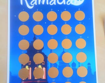 Ramadan Calendar for children with 30 challenges Ramadan gift for children Advent calendar Ramadan planner 2025 French paper Ramadan gift