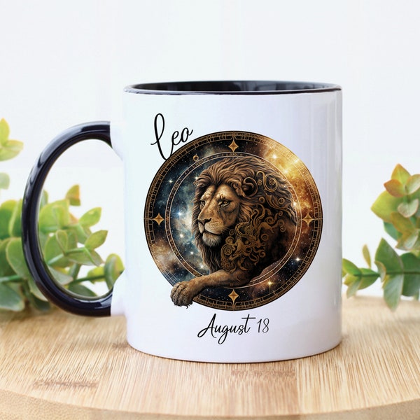PERSONALIZED Leo Mug | Zodiac Mug | Horoscope Mug | Astrology Mug | Birthday Mug | Ceramic Mug | Coffee Cup | Zodiac Gift | Birthday Gift