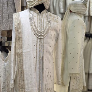 Nikah dress for groom, indian wedding jacket suit. Handcrafted Indian Sherwani for Men Wedding & Festive Wear | Hand embellished