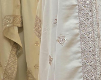 Duppatta en or rose