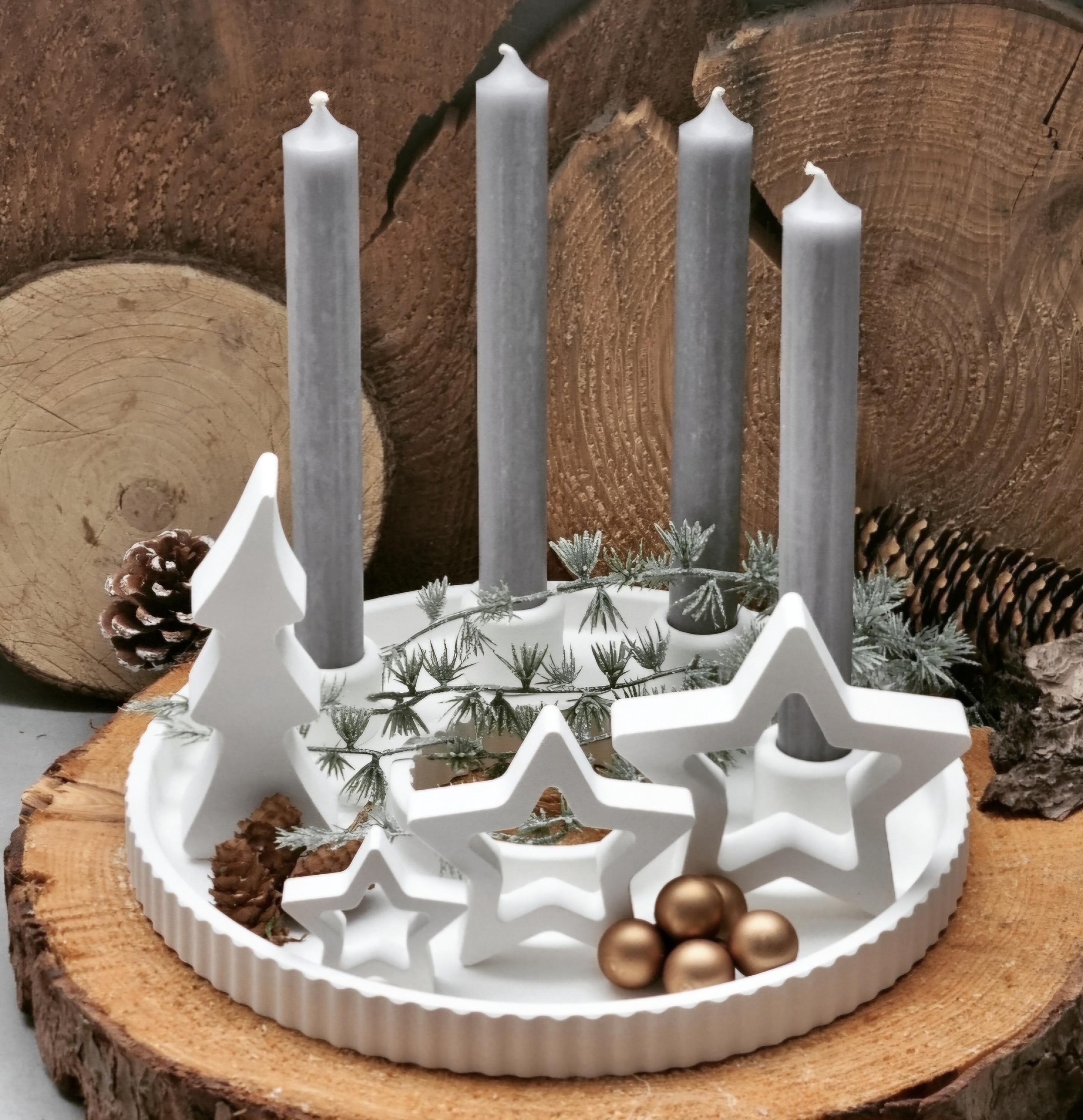Adventskranz porzellan