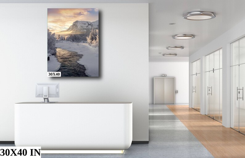 Wall Art Mountains Canvas Print Mountains Landscape Wall Art Winter