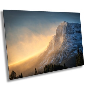 Snow Capped Mountains Winter Storm Landscape Winter Print/Canvas/Acrylic/Metal