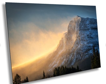 Snow Capped Mountains Winter Storm Landscape Winter Print/Canvas/Acrylic/Metal