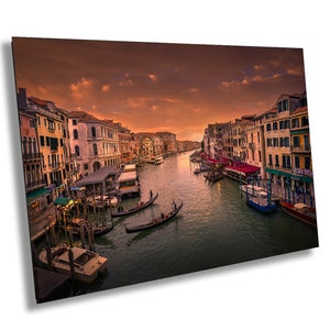 Venice Travel Photography Wall Art, Colourful Italy Honeymoon Decor, Grand Canal Cityscape Print, Romantic Venice Italy Home Decor