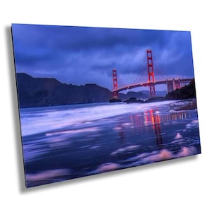 Golden Gate Bridge Sunset Print, Bay Area Landscape Photography, California Bay Bridge Photo, San Francisco Skyline, Cityscape Canvas Prints