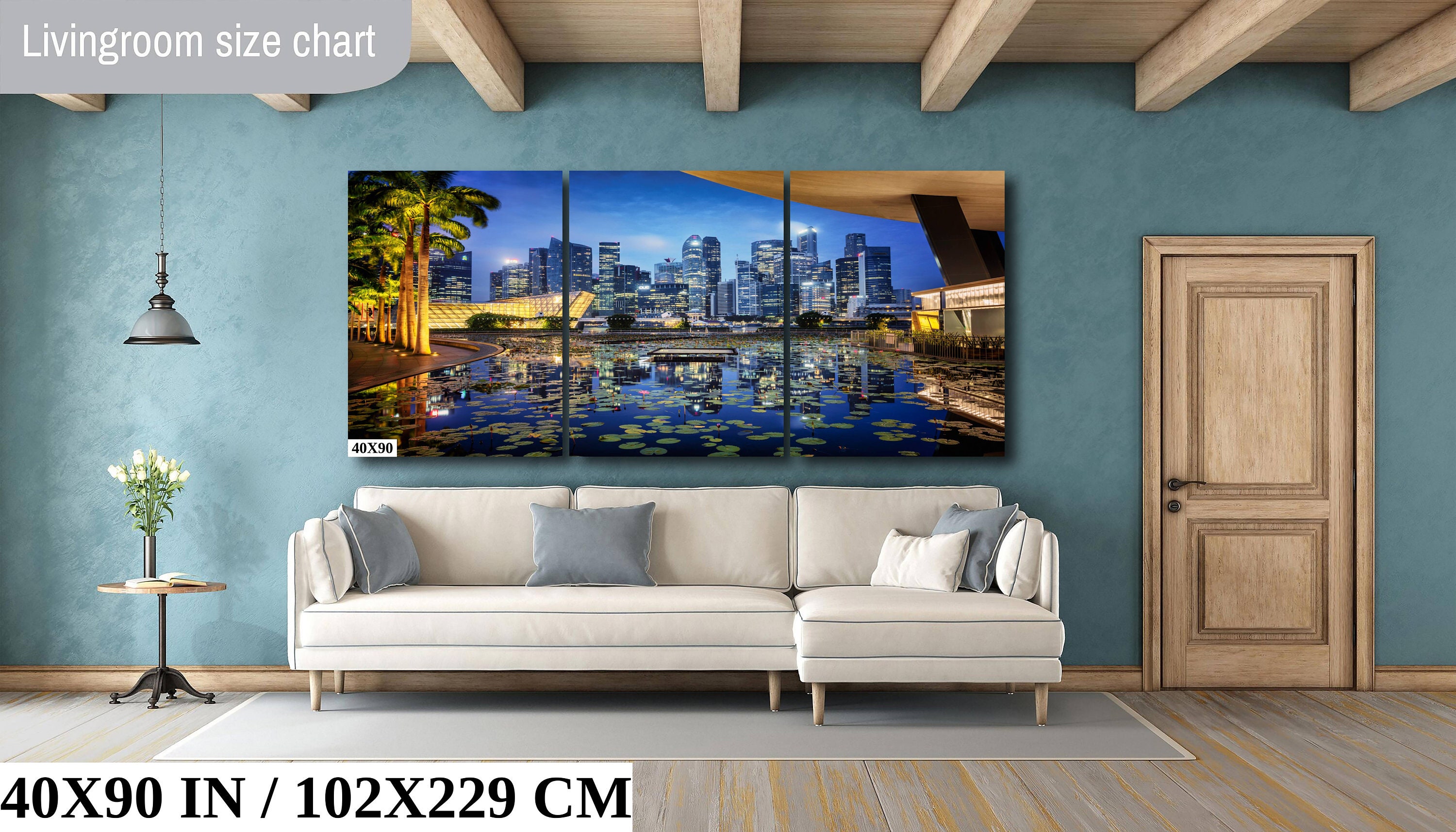 Singapore Skyline Print, Singapore Poster, Singapore Wall Art