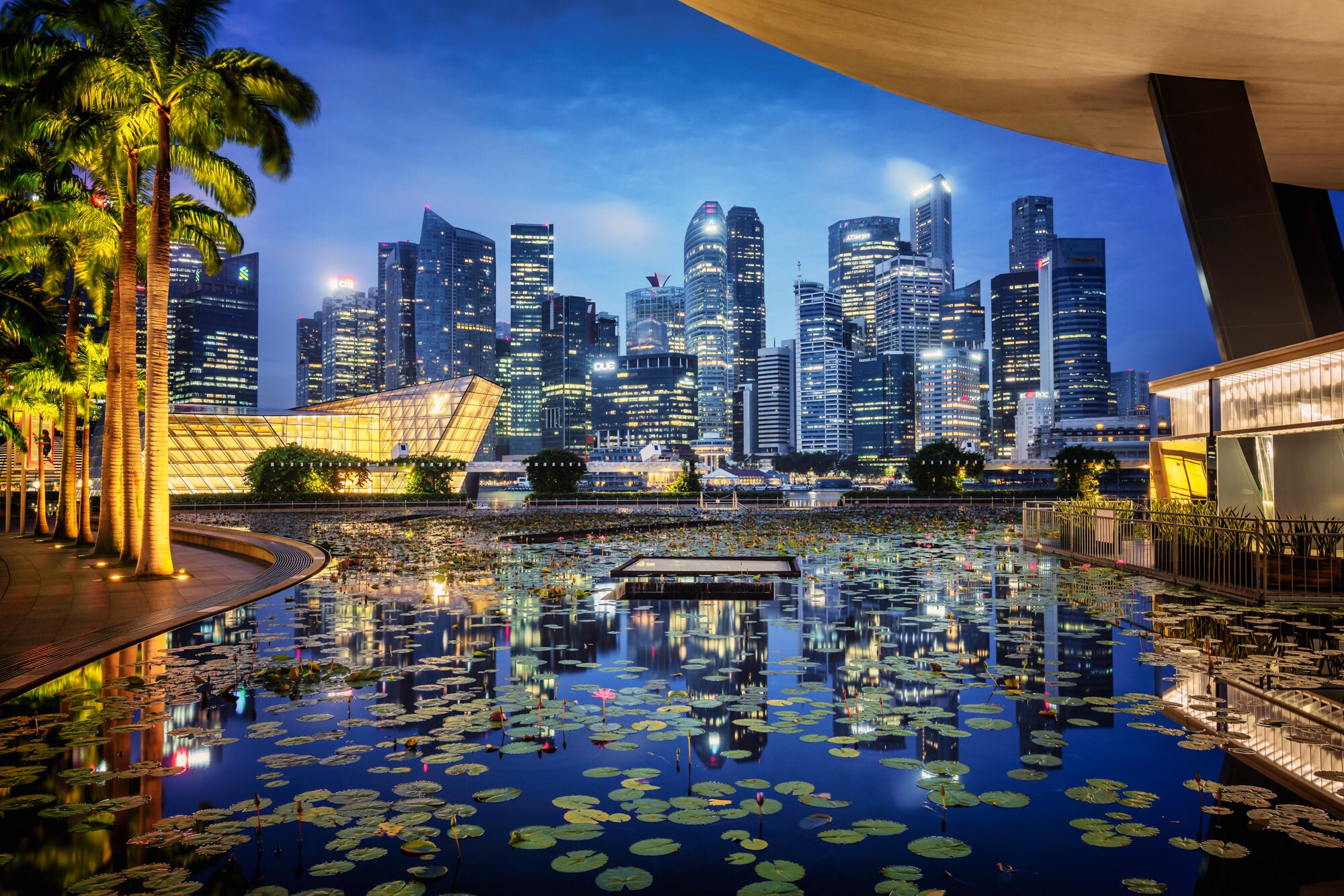 Singapore Skyline Print, Singapore Poster, Singapore Wall Art