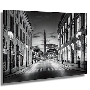 Paris Photography Print: Place Vendôme Black & White French Architecture