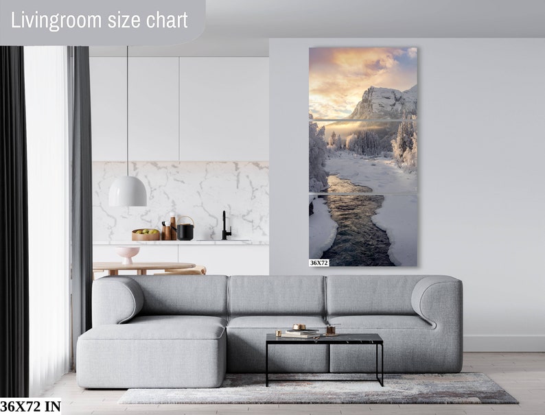 Wall Art Mountains Canvas Print Mountains Landscape Wall Art Winter