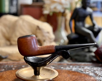 Longchamp Opera Tobacco Pipe Brown Leather Estate France