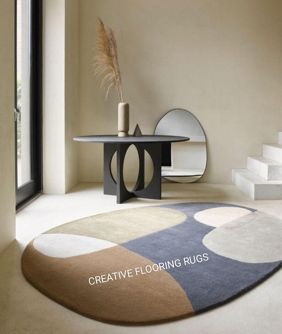Oval Floor Carpet Living Room, Modern Luxury Carpet Floors