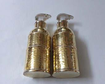 Solid Brass Soap Dispenser for Bathroom (Brass Stainless Steel) Hand Soap Dispenser