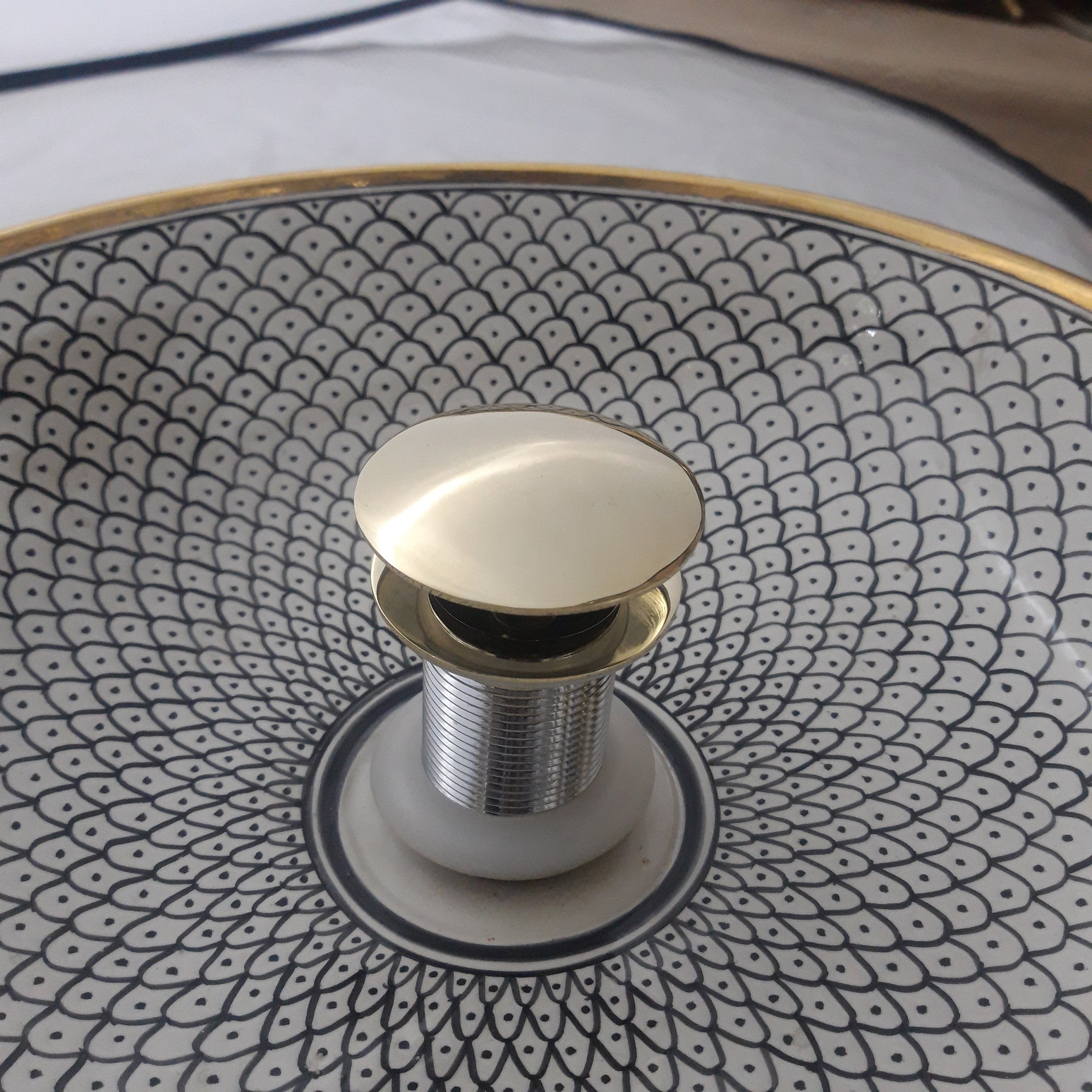 Solid Brass Pop up Button Sink Drain Push up Button. - Etsy