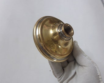 Unlacquered Solid Brass Rainfall Shower Head, Artisan-Crafted Moroccan Antique Brass Showerhead