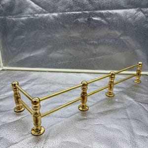 Unlacquered Brass Gallery Rail | Kitchen Fiddle Tipping Shelf Rail Solid Brass. Luxurious Style.