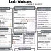 PDF INSTANT DOWNLOAD! Nursing Lab Values Cheat Sheet, Printable Lab ...