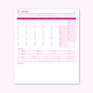 2026 Social Media Content Planner Printable PDF | Instagram TikTok YouTube Calendar Strategy Post Scheduler Pink A4 Instant Download