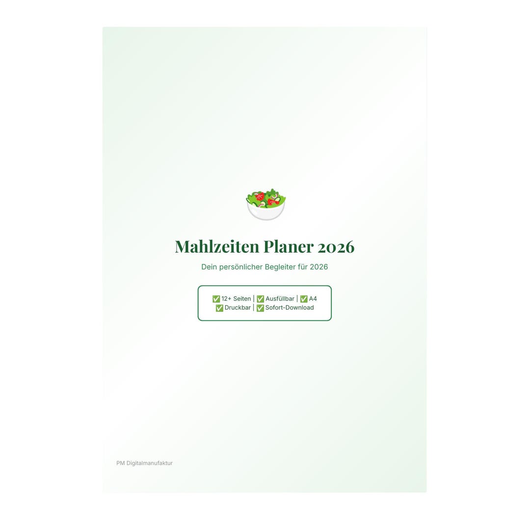 2026 Digital Meal Planner | Weekly Meal Plan | Meal Prep | PDF Download ...