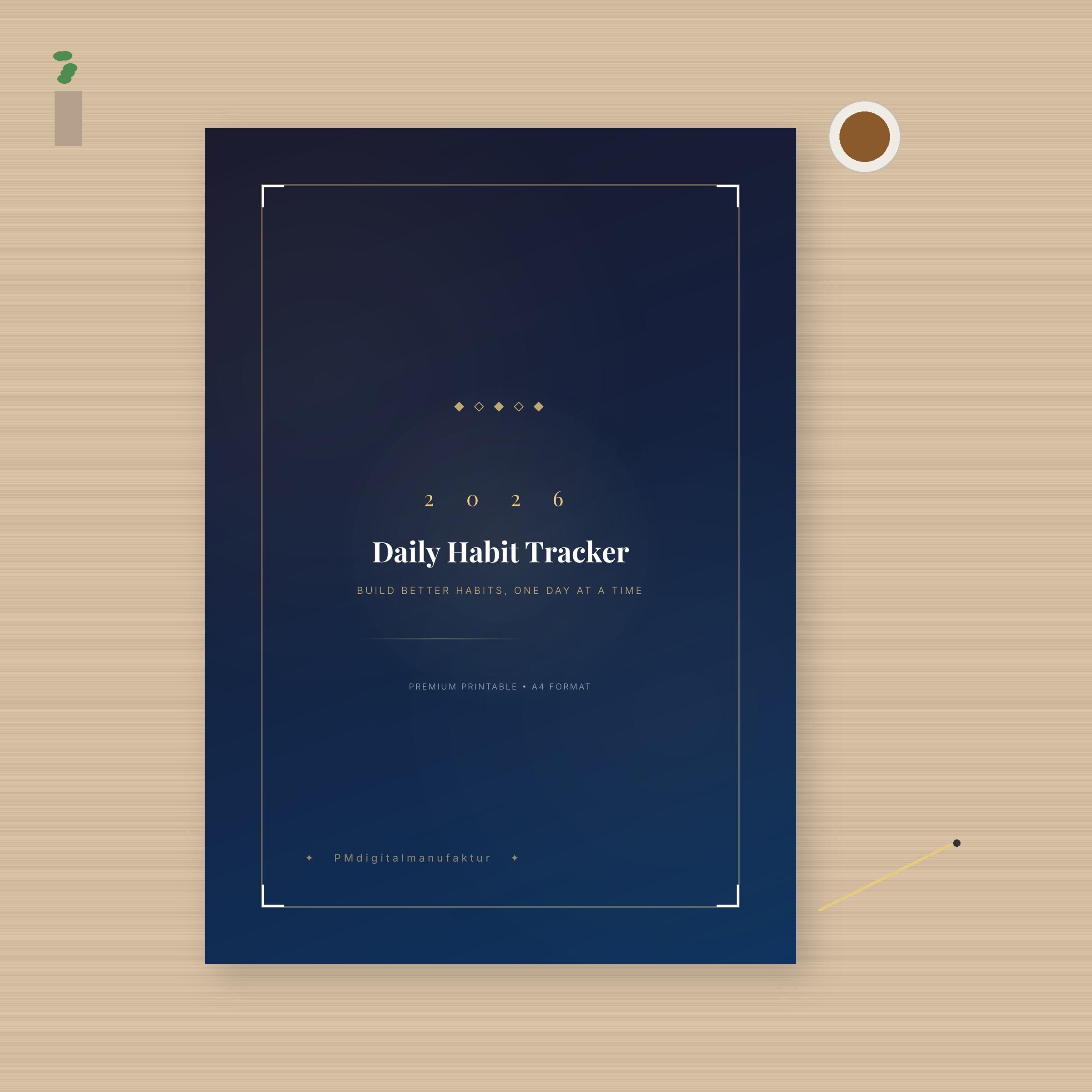 2026 Daily Habit Tracker Printable PDF | 30 Day Challenge Monthly Goal ...