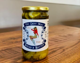 Sweet Bread & Butter Pickle Slices | 24oz | Classic Sweet, Tangy Pickles | Small Batch Gourmet Pickles