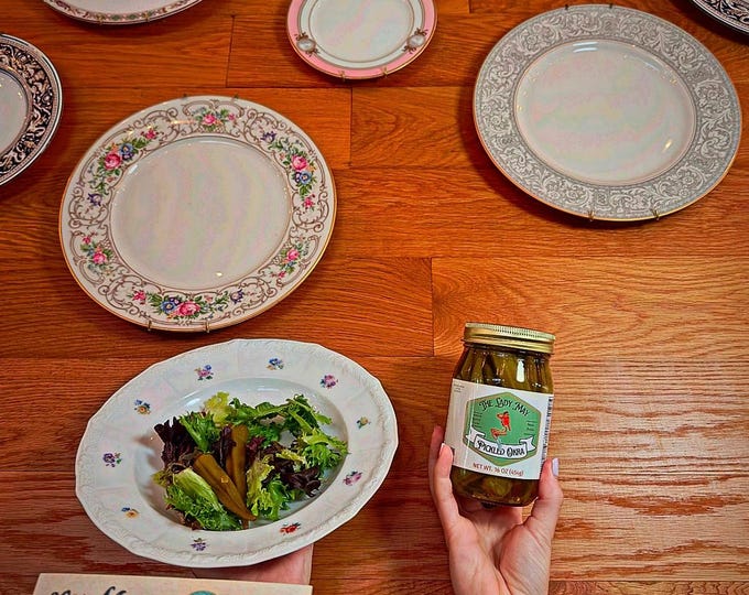 Featured listing image: Southern Pickled Okra | The Lady May Premium Quality Goods - Small Batch, All natural 16oz Jar