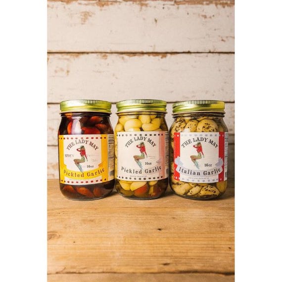 Garlic Lover's Bundle - Pickled Garlic Trio (16oz Each) | The Lady May