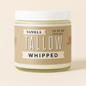 Vanilla Whipped Tallow for Face and Body – Grass-Fed Beef Tallow