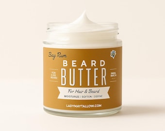 Tallow Man Bay Rum Beard + Body Butter | Men's Grooming | Grass-Fed Tallow | 9oz