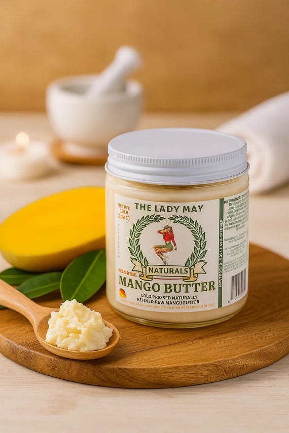 Pure Cold-Pressed Mango Butter |  Naturally Refined | Nourishing for Skin, Hair & Beauty Recipes