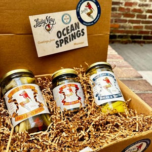 3 Pack Pickles & Pickled Veggies, Premium Quality Gift Box by The Lady May