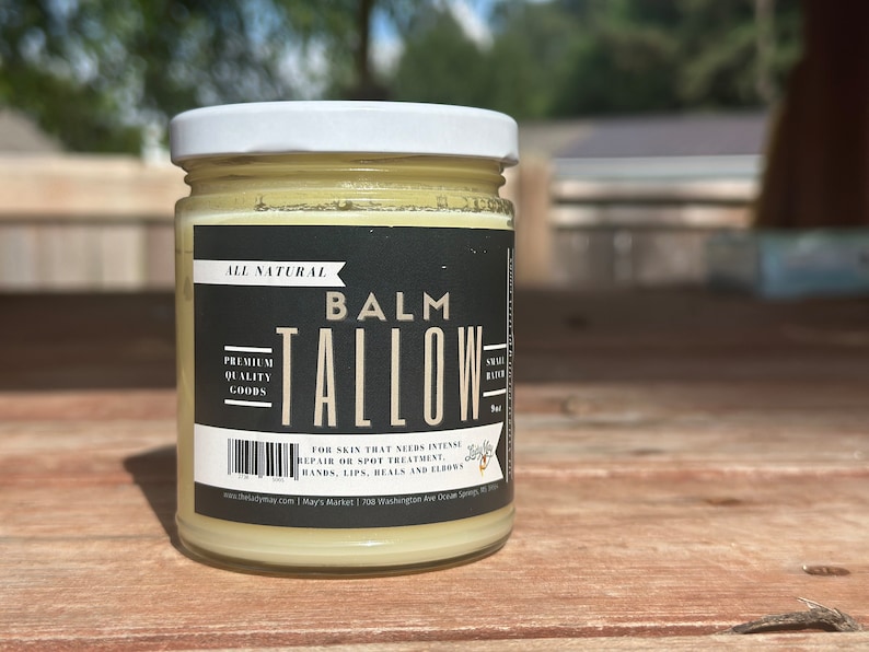 Unscented Tallow Balm, 16oz All Natural Grass Fed Tallow, Vitamin E & Jojoba image 8