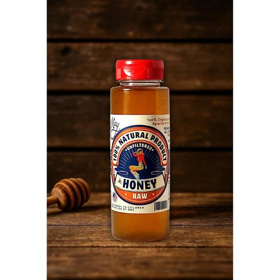 Raw Unfiltered Honey - 12oz - Squeeze Bottle