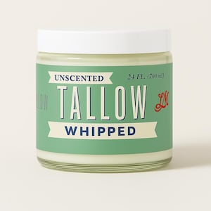 Unscented Whipped Tallow - All-Natural Face & Body Moisturizer