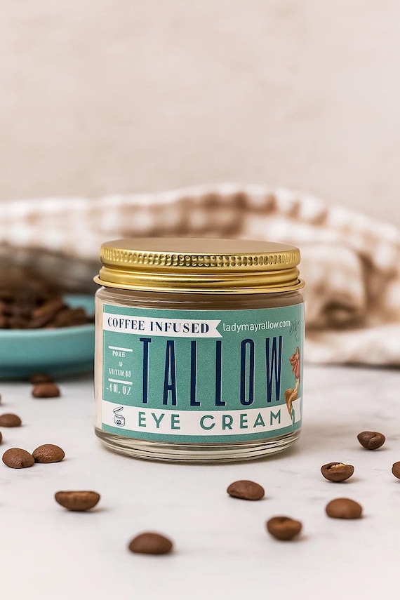 Coffee-Infused Tallow Eye Cream | Beef Tallow | Hydrating Eye Treatment