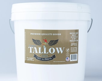 Bulk Beef Tallow for Soap, Skincare & Candles | 2,8,16 lbs | Maker-Proven Quality