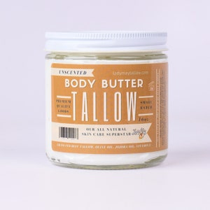 Tallow Body Butter, 16oz Grass Fed All Natural Moisturizer