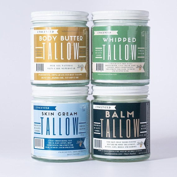 Minimalist Tallow Unscented Skincare Collection