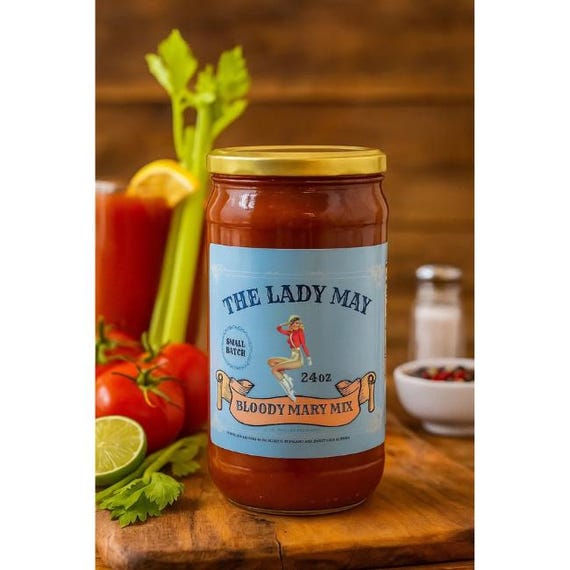 Top Shelf Bloody Mary Mix – 24oz | Bold, Zesty, All-Natural | Small Batch Craft Cocktail Mixer | Perfect for Brunch & Gifting