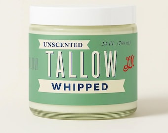 Unscented Whipped Tallow - All-Natural Face & Body Moisturizer