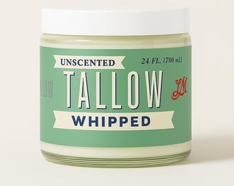 Unscented Whipped Tallow - All-Natural Face & Body Moisturizer