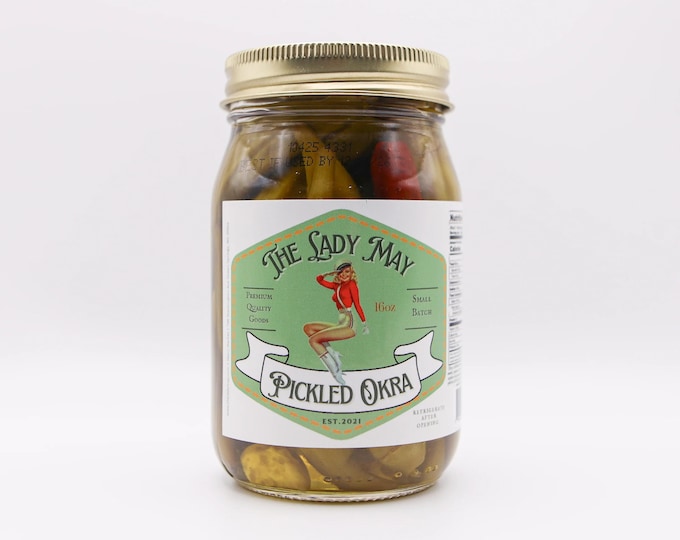 Featured listing image: Southern Pickled Okra | The Lady May Premium Quality Goods - Small Batch, All natural 16oz Jar