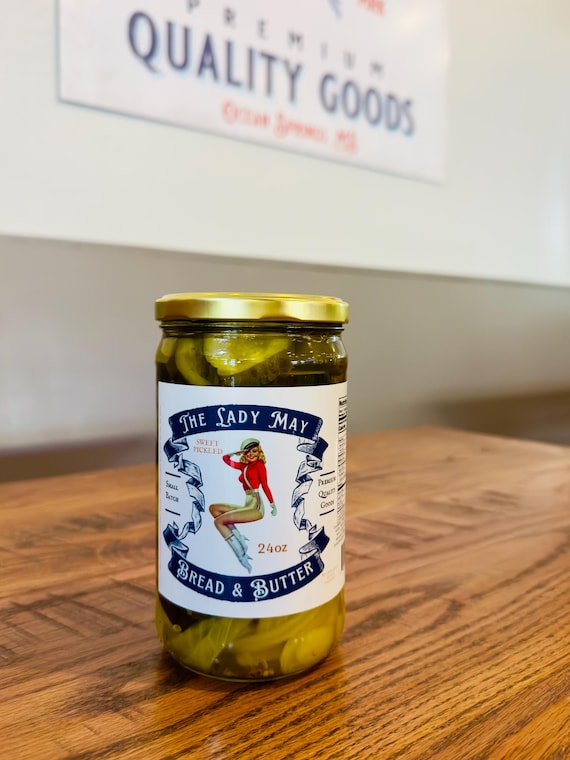 Sweet Bread & Butter Pickle Slices | 24oz | Classic Sweet, Tangy Pickles | Small Batch Gourmet Pickles