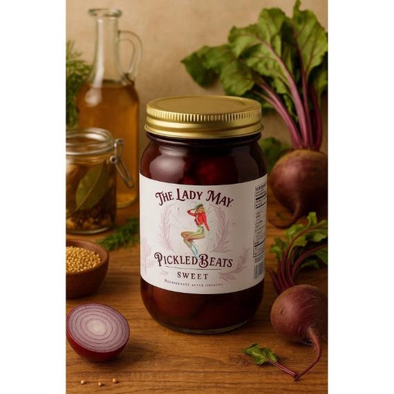 Southern Sweet Pickled Beets |16oz Jar| Small Batch, All natural