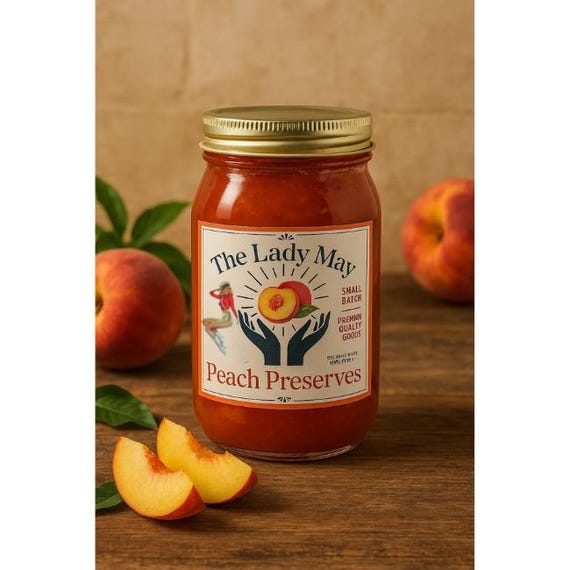 Southern Peach Preserves |16oz| Small Batch, All Natural