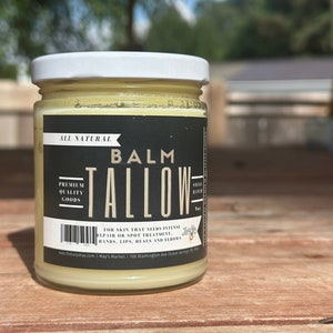 Unscented Tallow Balm, 16oz All Natural Grass Fed Tallow, Vitamin E & Jojoba image 7