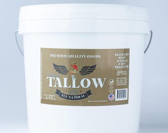 Bulk Grass-Fed Beef Tallow for Soap, Skincare & Candles | 2,8,16 lbs | Maker-Proven Quality